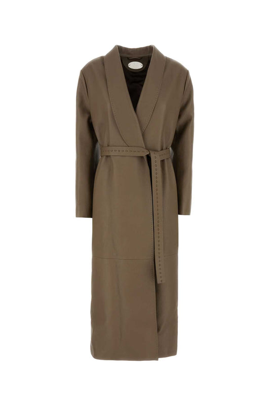 Fendi Mud Leather Coat