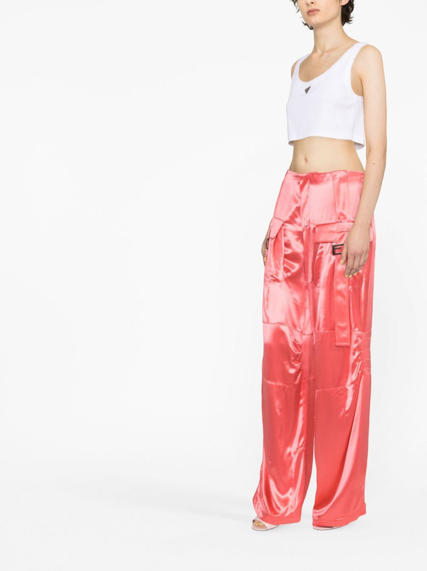 Fendi Viscose Pink Trousers