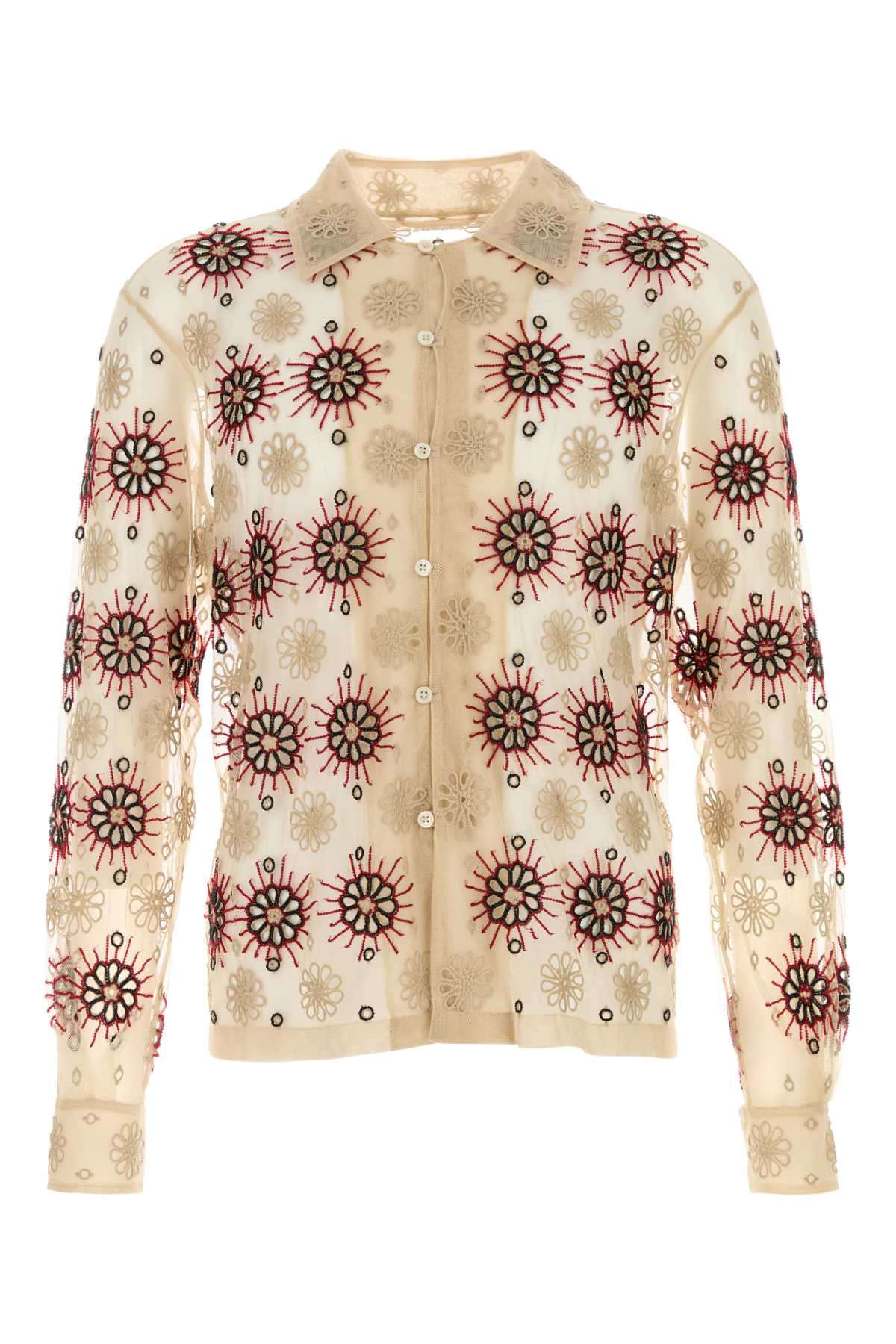 Bode Embellished Tulle Solarium Shirt