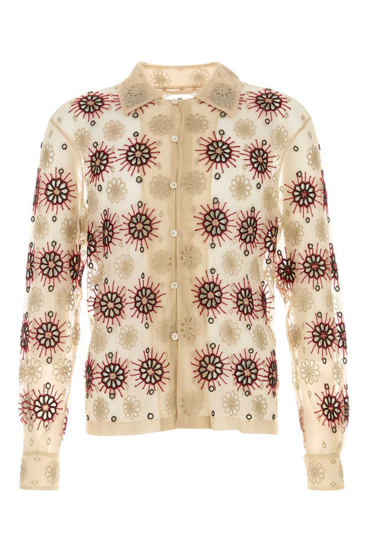 Bode Embellished Tulle Solarium Shirt