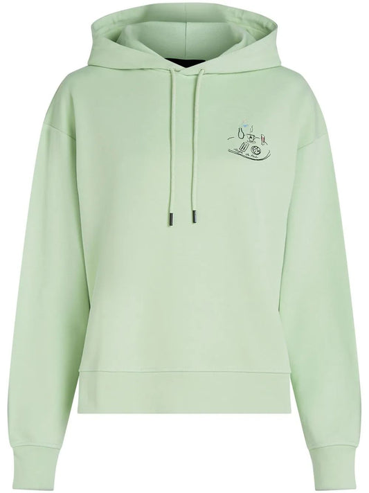 Karl Lagerfeld Green Hoodie Gum Drawing Table