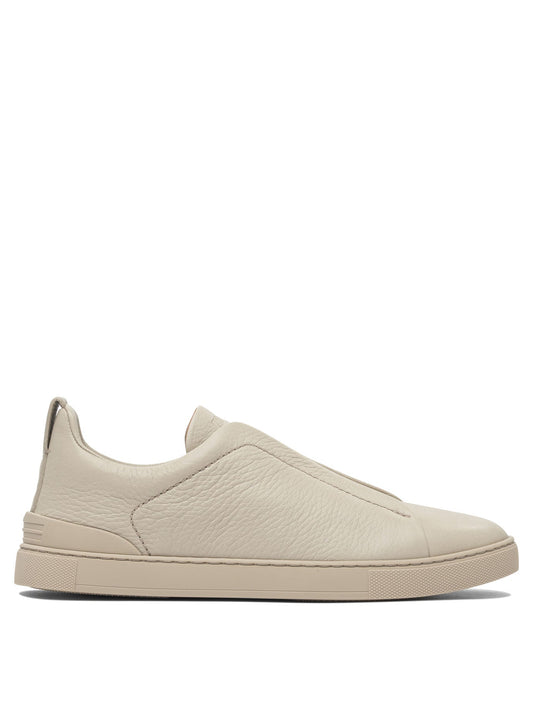 Zegna Beige Rubber Sneakers