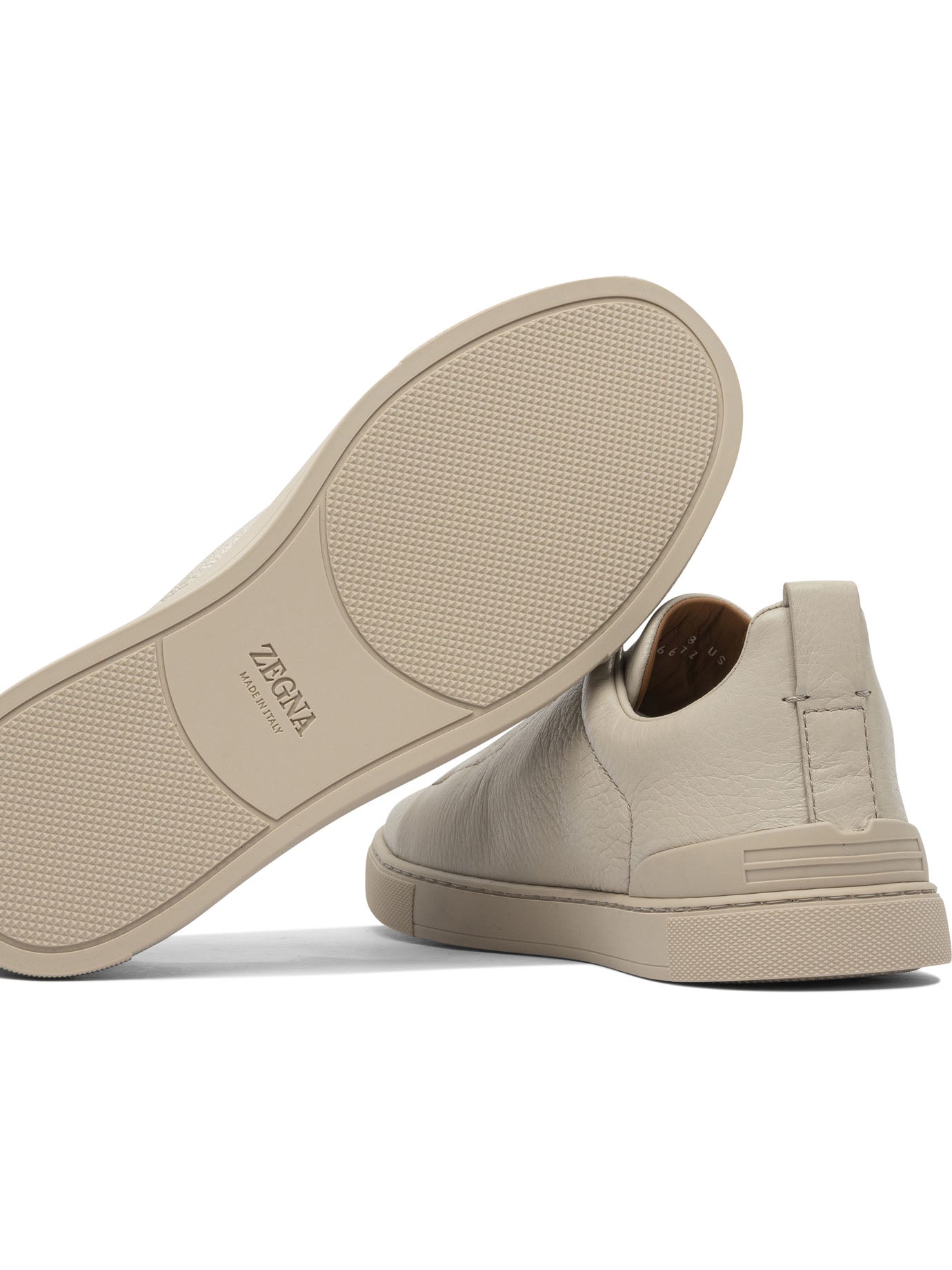 Zegna Beige Rubber Sneakers