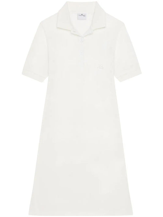 Courregès Natural Pique Dress With Polo Collar