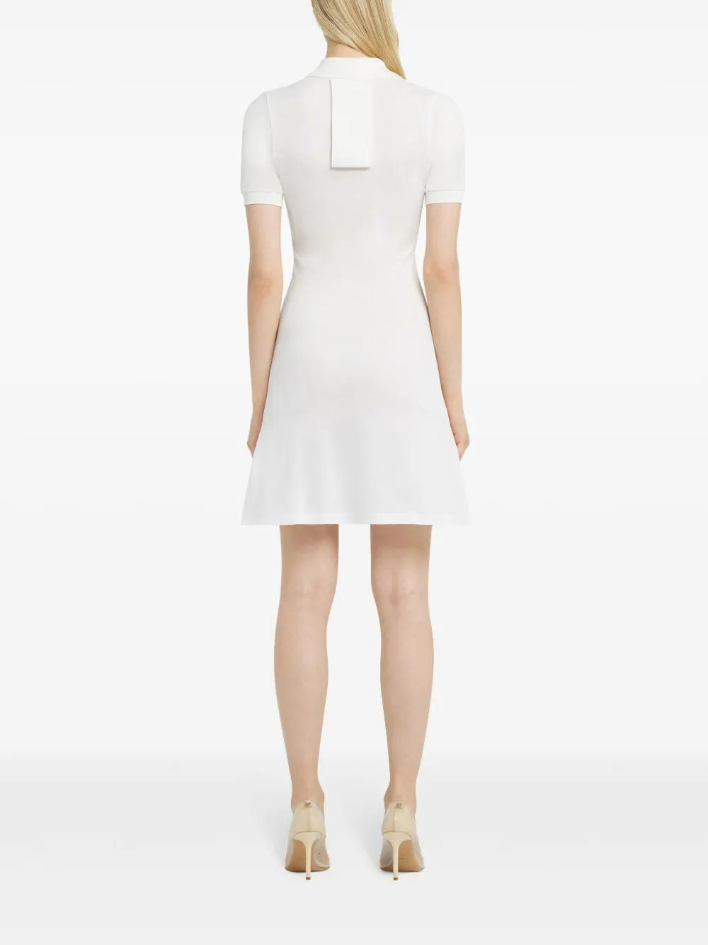 Courregès Natural Pique Dress With Polo Collar