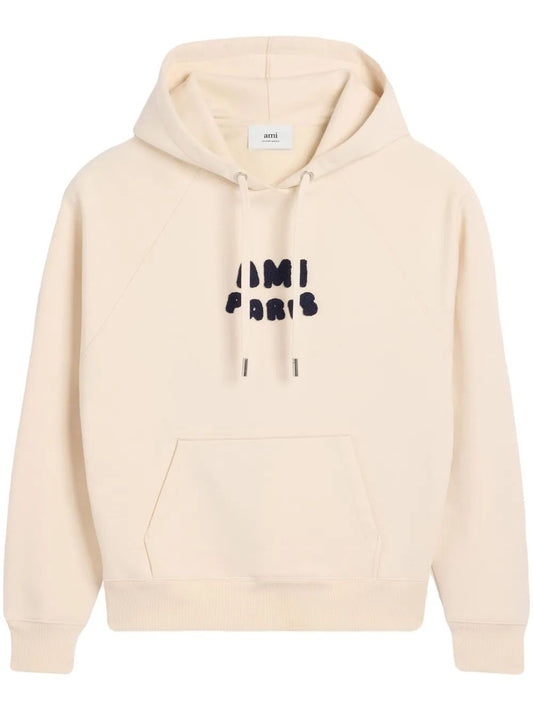 Ami Paris Cream Cotton Sweatshirt