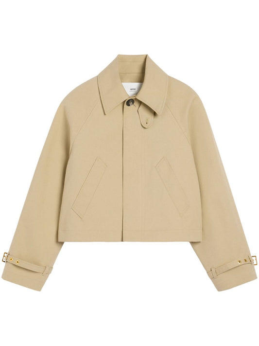 Ami Paris Beige Jacket With Gold Details