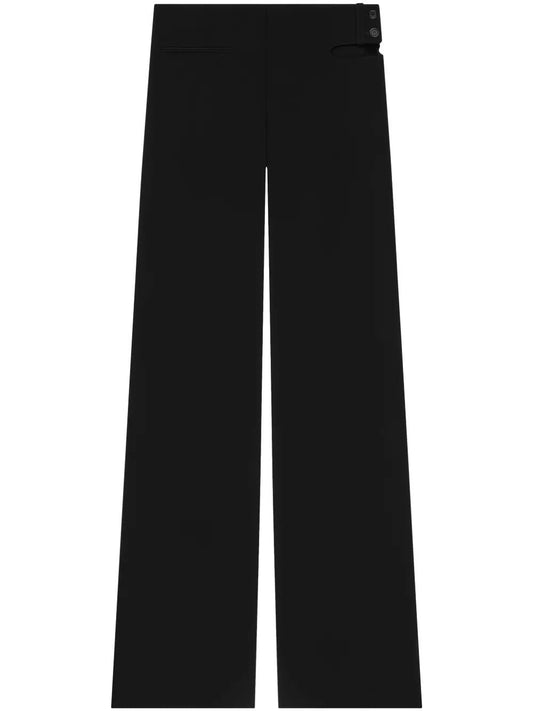 Courregès Black Crepe Baggy Pants Wide Camal