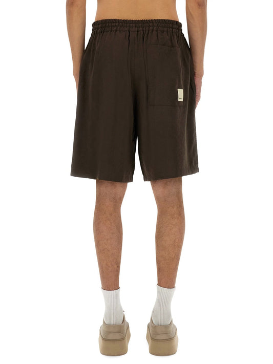 Emporio Armani Modal Fabric Brown Shorts