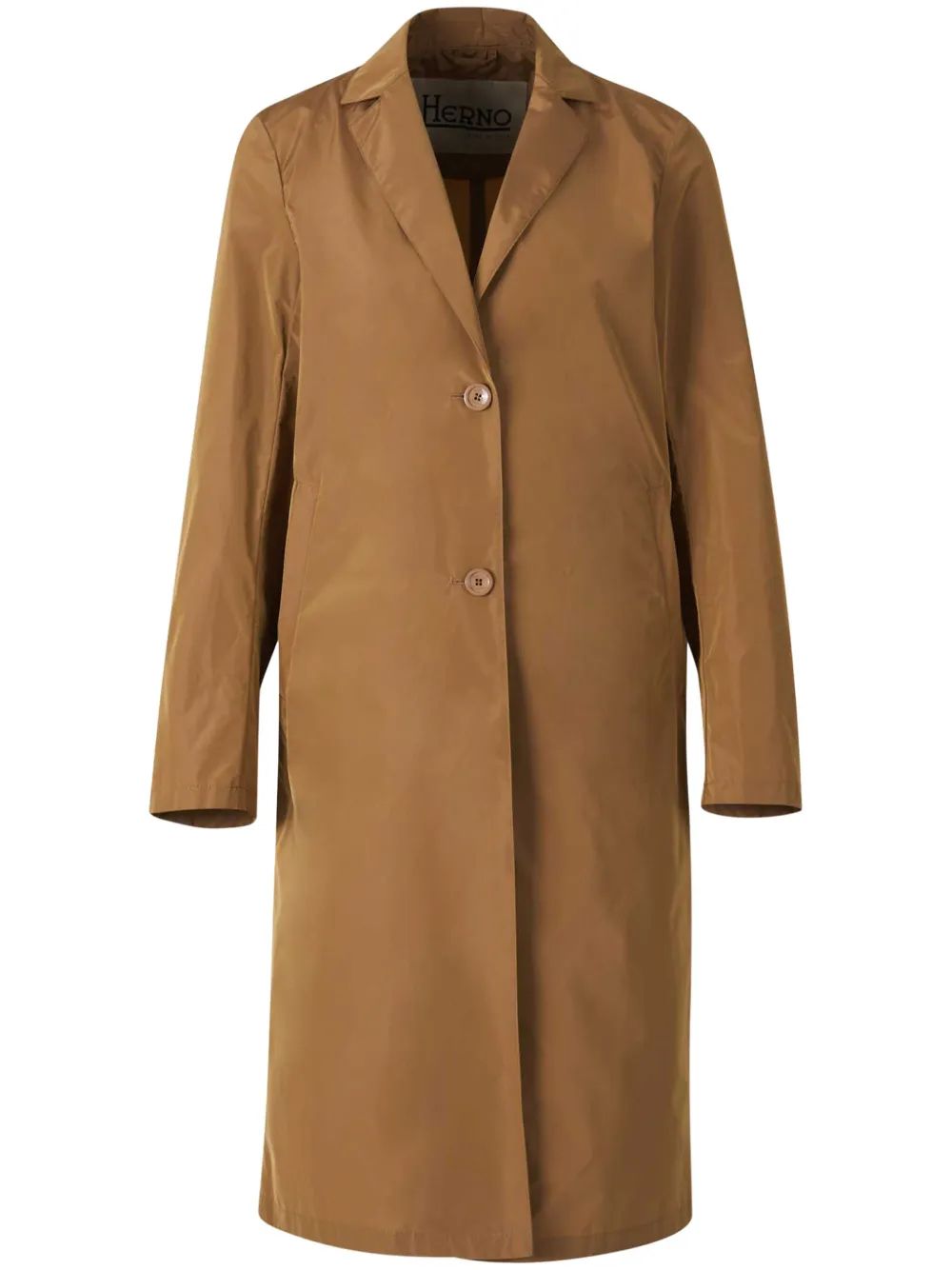 Herno Camel Nylon Trench Coat