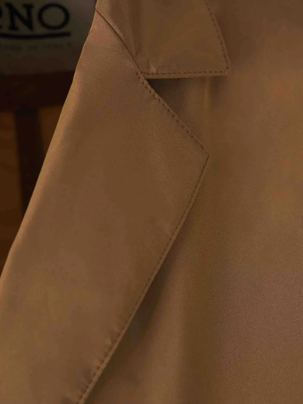 Herno Camel Nylon Trench Coat