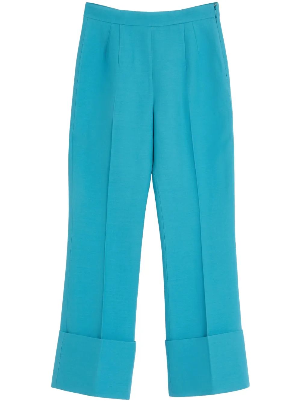 Valentino Turquoise Cropped Pants Wide Leg