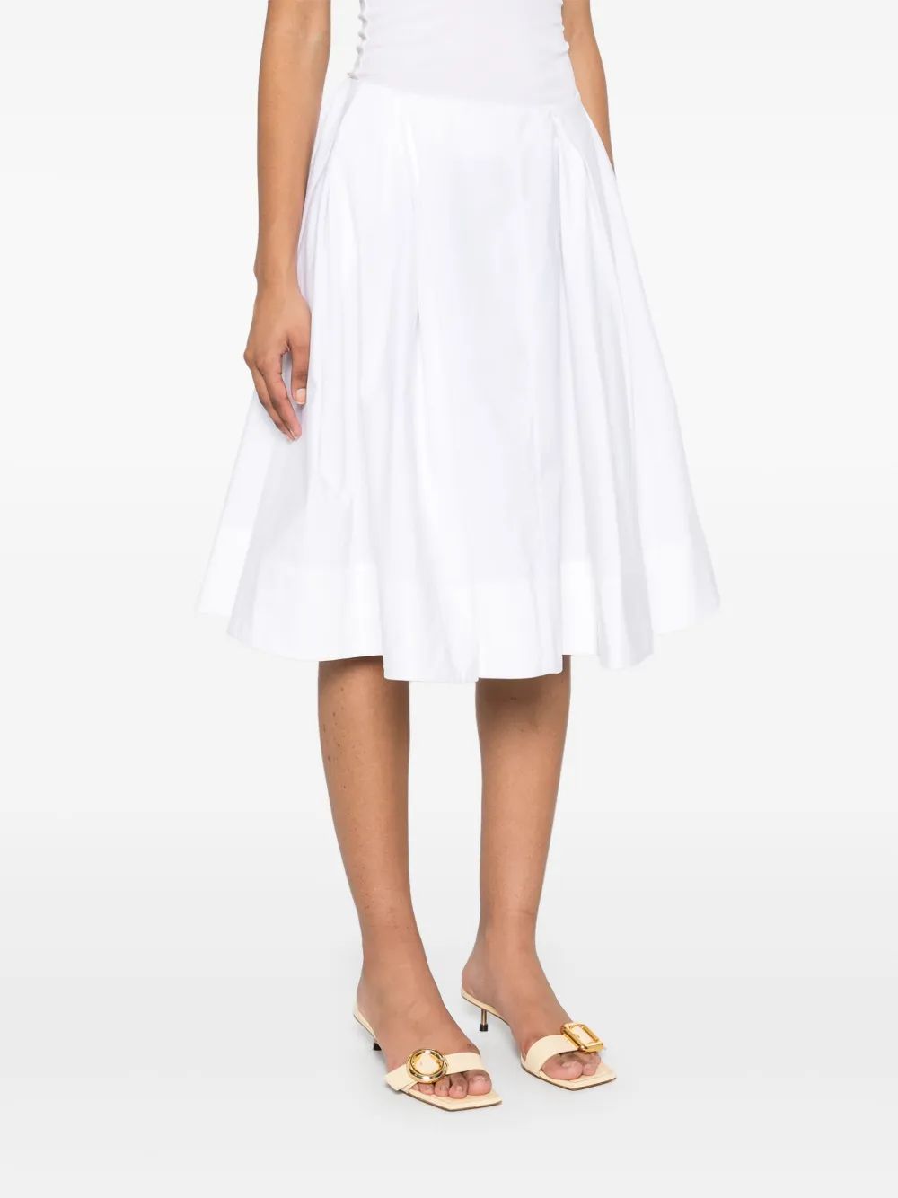 Jacquemus White Salon Skirt With Darts