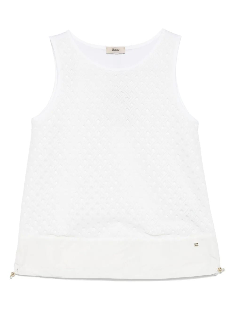 Herno Top Sm Blanco Detalle Bordado