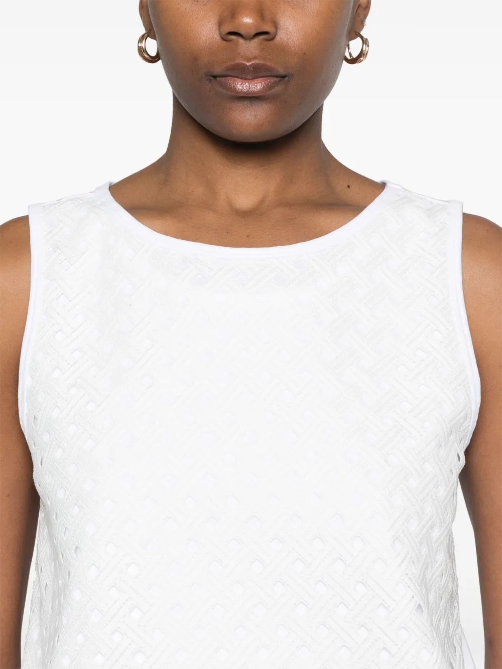 Herno Top Sm Blanco Detalle Bordado
