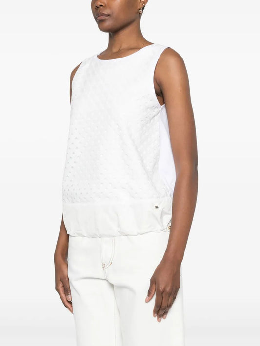 Herno Top Sm Blanco Detalle Bordado