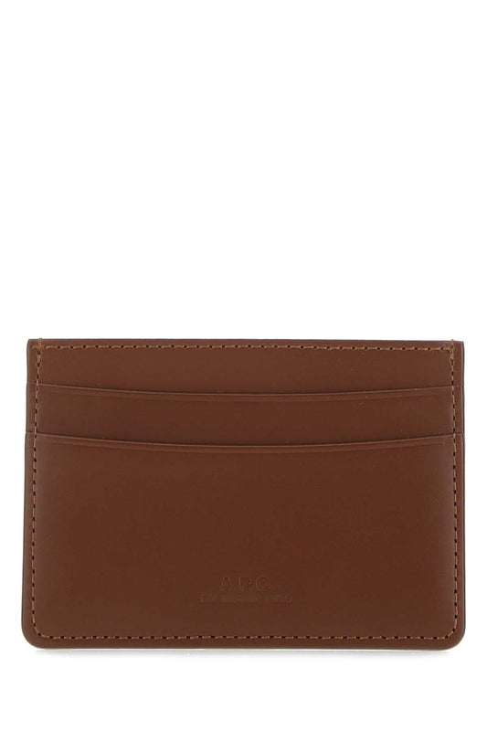 A.p.c. Brown Leather Card Holder