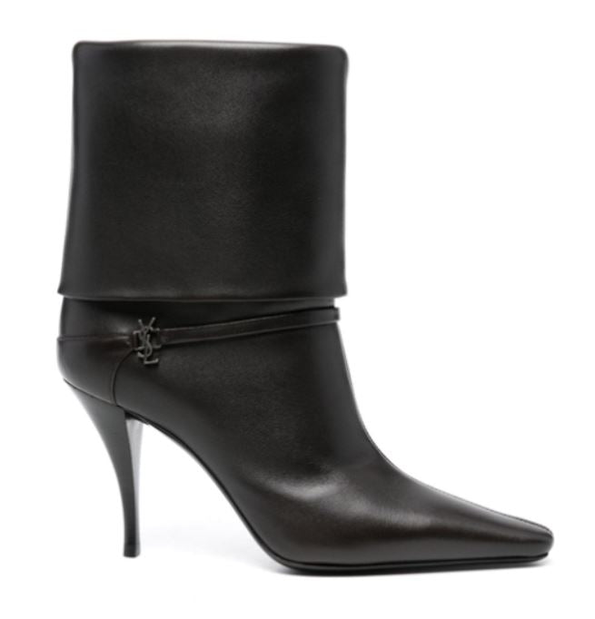 Saint Laurent Harris Eagle Brown Leather Boots