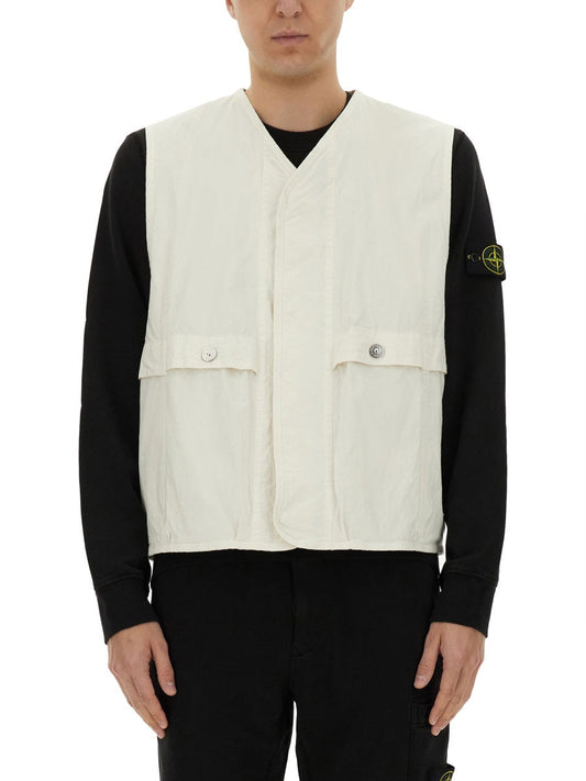 Stone Island Wappen Patch Cotton Blend Vest