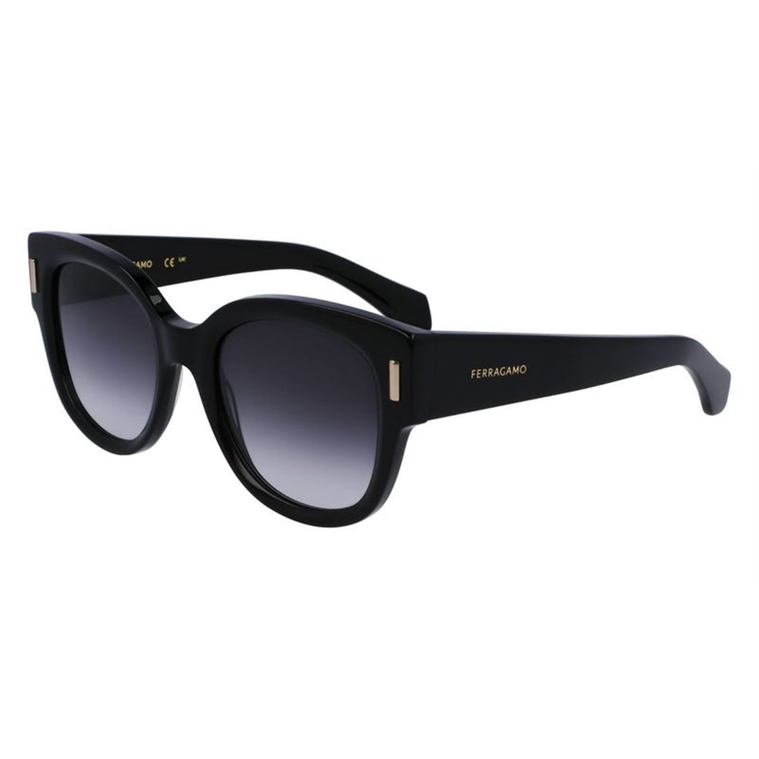 Ferragamo Black Acetate Sunglasses