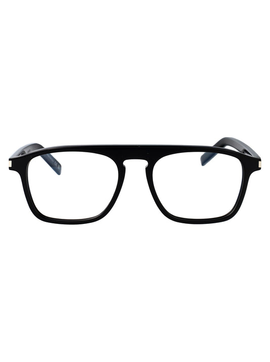Saint Laurent Black-Black-Transparent Acetate Glasses
