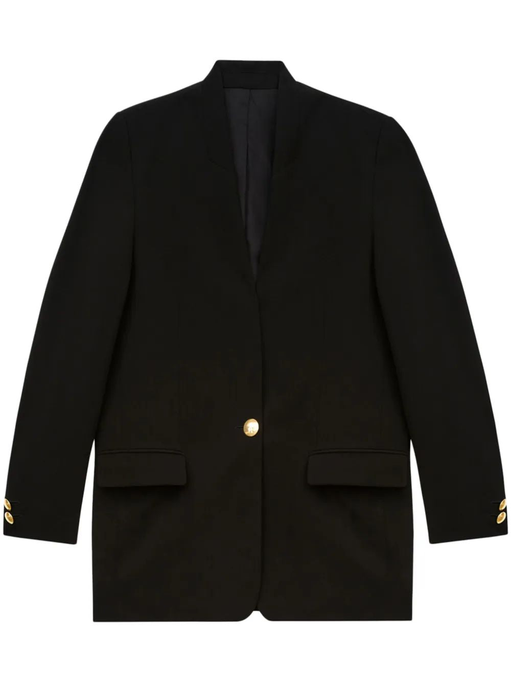 Isabel Marant Helona Black Blazer With Gold Buttons