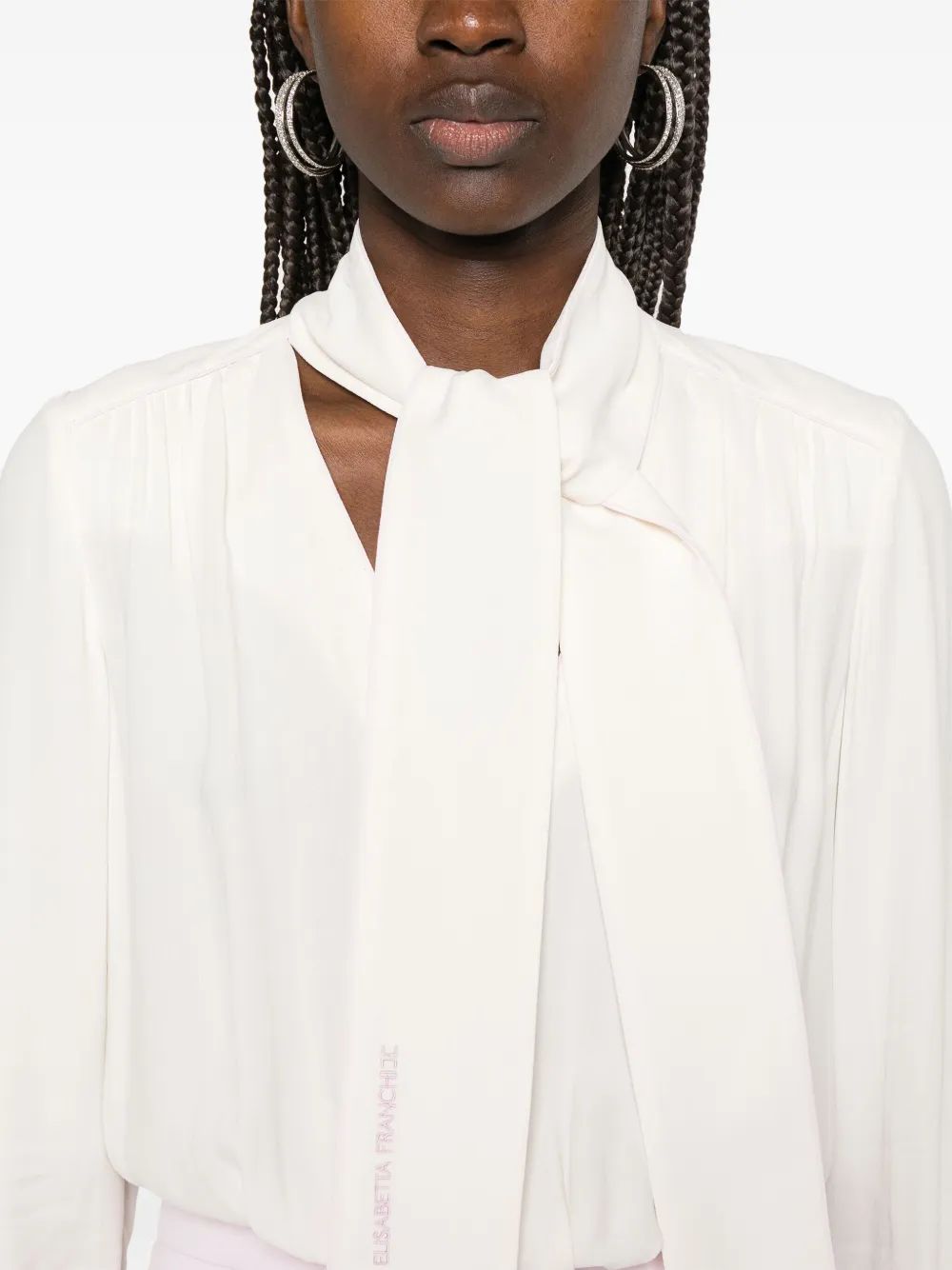Elisabetta Franchi White Pink Chest Overall