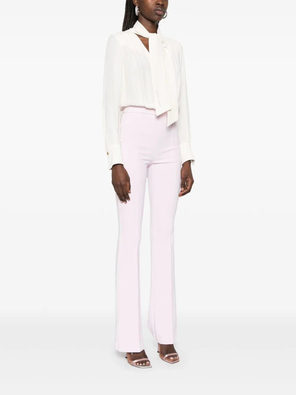 Elisabetta Franchi White Pink Chest Overall