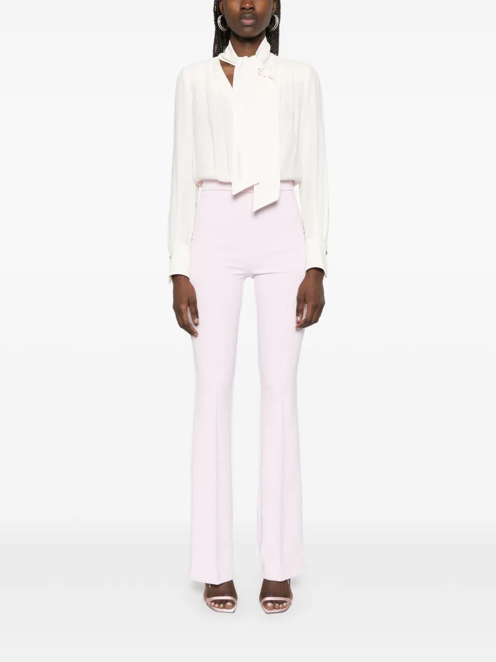 Elisabetta Franchi White Pink Chest Overall