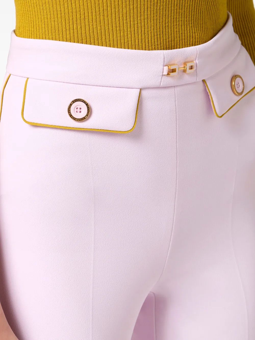 Elisabetta Franchi Pink Pants With Mustard Details