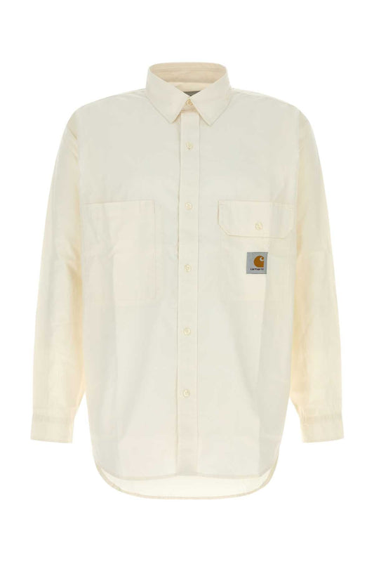 Carhartt Wip White Poplin L/S Irwin Shirt