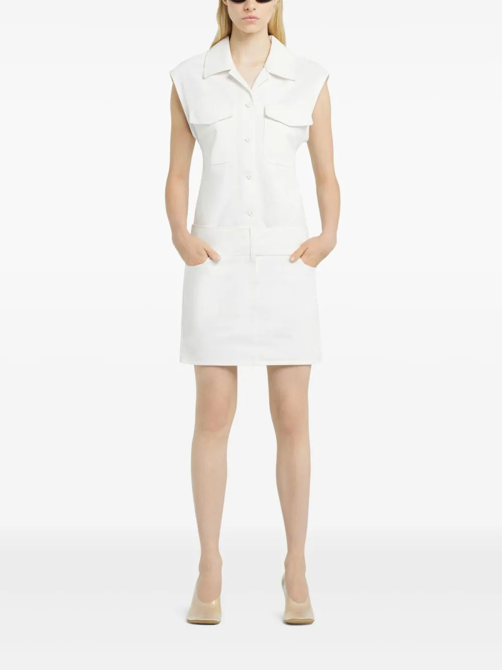 Courregès White Utility Vest With Pockets