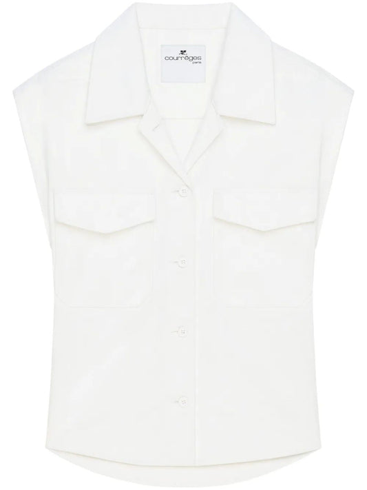 Courregès White Utility Vest With Pockets